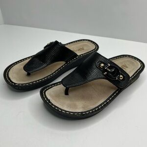 Alegria Vanessa Thong Comfort Sandals Black Size EU 35